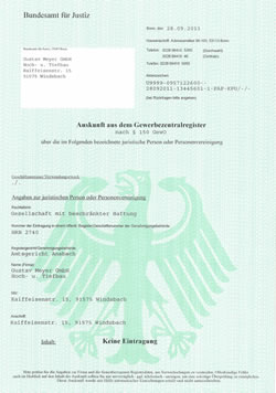 Auskunft-Gewerbezentralregister